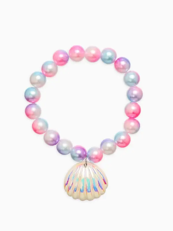 Набор детский &laquo;Выбражулька&raquo; русалочка, 4 пред :клипсы, кольцо, браслет, бусы, бело-розовый   1087536