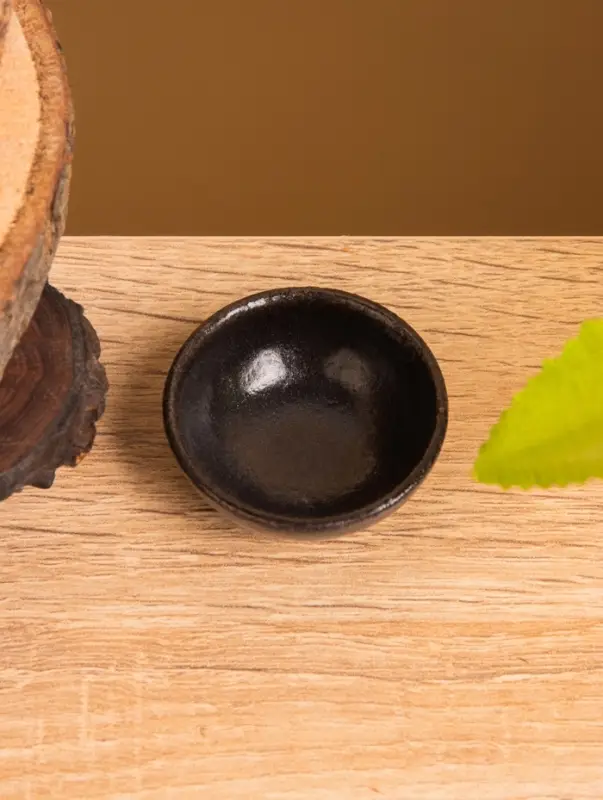 Соусник, 4.5&times;4.5&times;2 см, керамика, чёрный матовый