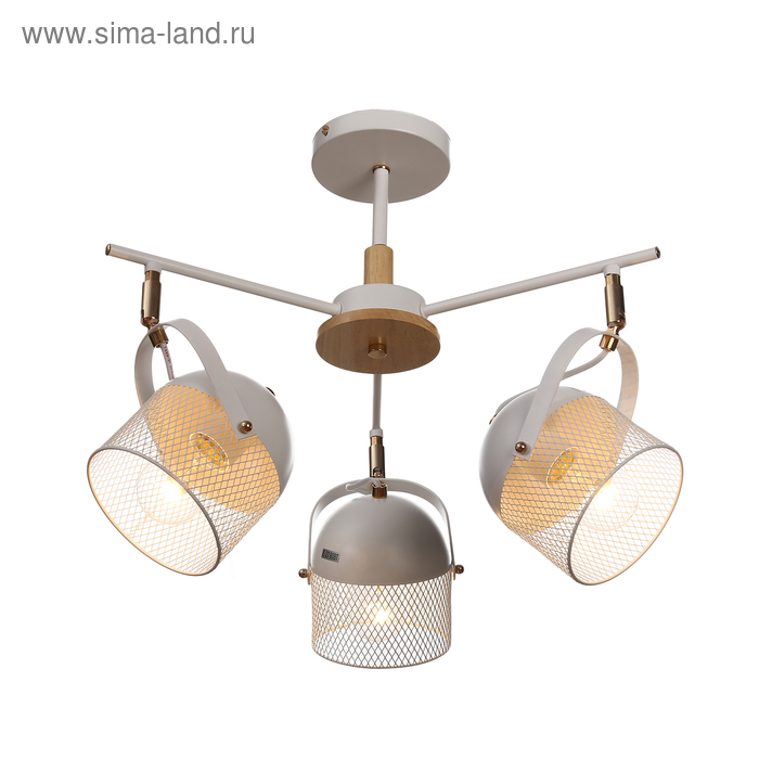 Люстра ГАЛЛОП 401131 3хE27 60Вт белый 36х36х16 см