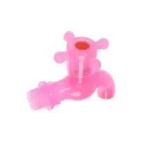 Кран водоразборный ZEIN, 1/2", с крестовой ручкой, PP, с шаровым механизмом, розовый