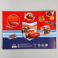 Альбом для рисования А4, 24 листа 100 г/м&sup2;, на скрепке, Тачки