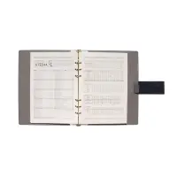 Органайзер на кольцах, А5, с хлястиком, 80л, линия, к/зам, Синий