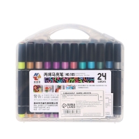 Набор маркеров акриловых 24 цвета в пластиковом пенале Набор маркеров акриловых 24 цвета в пластиковом пенале