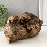 Копилка "Мишка лёжа" 15х28 см, бронза