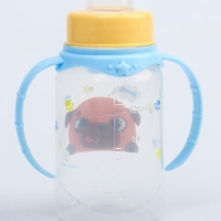 Бутылочка для кормления &laquo;ТРЕНД. Песики&raquo;, классическое горло, 150 мл., от 3 мес., цилиндр, с ручками, цвет голубой