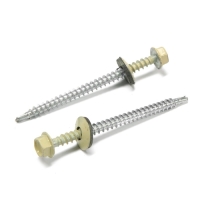 Саморезы кровельные 4,8х70 мм, RAL1014 цвет бежевый, 100 шт. Саморезы кровельные 4,8х70 мм, RAL1014 цвет бежевый, 100 шт.