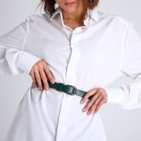 Ремень женский, ширина 2,2 см, винт, пряжка металл, цвет зелёный Ремень женский, ширина 2,2 см, винт, пряжка металл, цвет зелёный