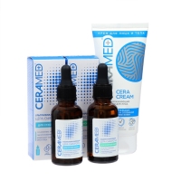 Подарочный набор косметики Ceramed: сыворотки 2 шт по 30 мл + крем для лица, 100 мл Подарочный набор косметики Ceramed: сыворотки 2 шт по 30 мл + крем для лица, 100 мл