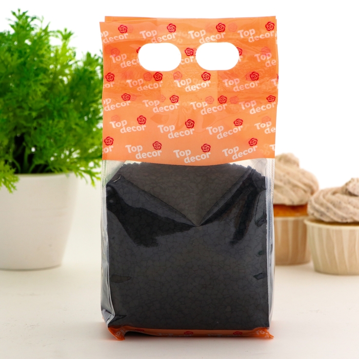 Кондитерская посыпка &laquo;Мини сердечки&raquo;, чёрная, 750 г