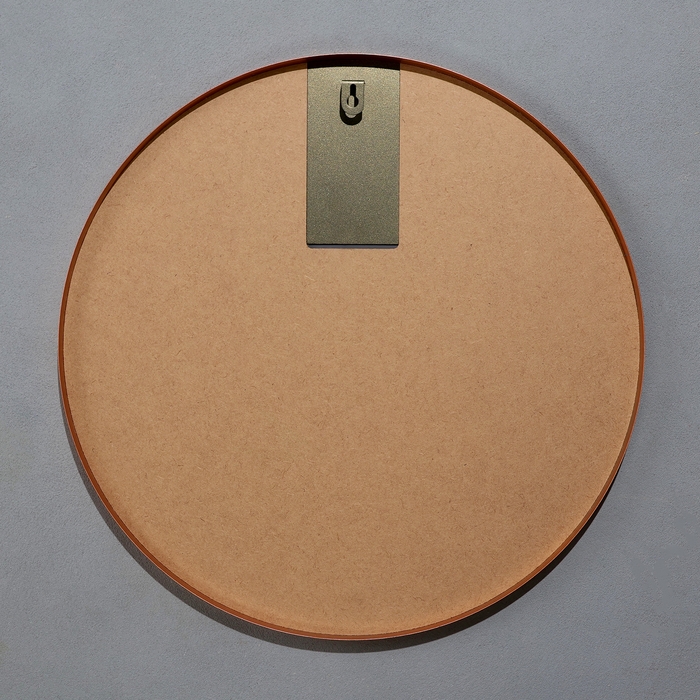 Зеркало настенное в круглом корпусе из металла,  D=50, медный