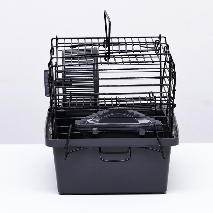 Клетка-мини для грызунов Клетка-мини для грызунов "Пижон" №2, укомплектованная, 27 х 15 х 16 см, серая