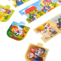 Умные пазлы-цепочки &laquo;Любимые сказки&raquo;, 6 цепочек, 24 детали