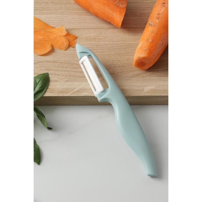 Овощечистка керамическая Доляна &laquo;Венеция&raquo;, 17 см, цвет МИКС