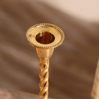 Подсвечник на 1 свечу "Волли" латунь 22,5х9х9 см Подсвечник на 1 свечу "Волли" латунь 22,5х9х9 см