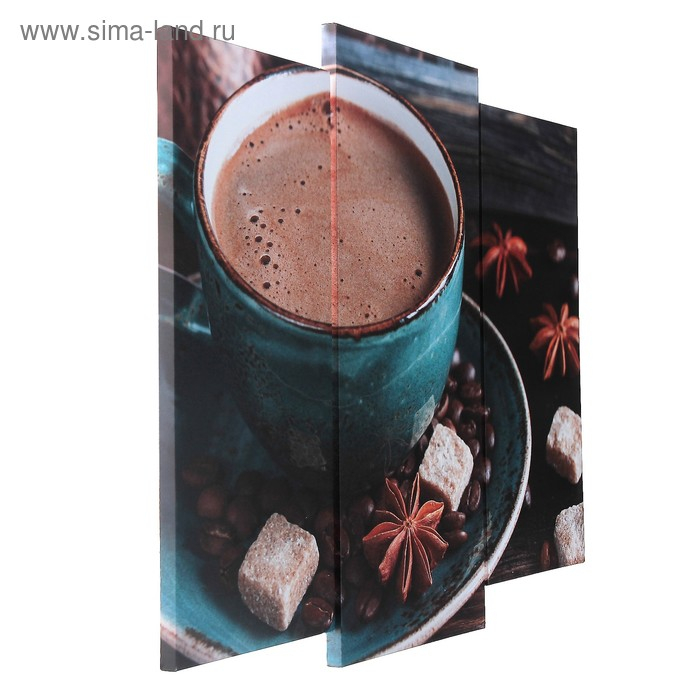 Модульная картина "Капучино"  (2-25х52; 1-30х60) 60х80 см