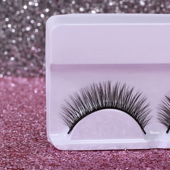 Ресницы накладные &laquo;Взгляд&raquo;, 11 мм, без клея, цвет чёрный