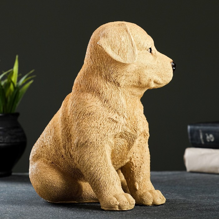 Садовая фигура из полистоуна &laquo;Щенок лабрадора&raquo;, 17&times;12&times;20 см