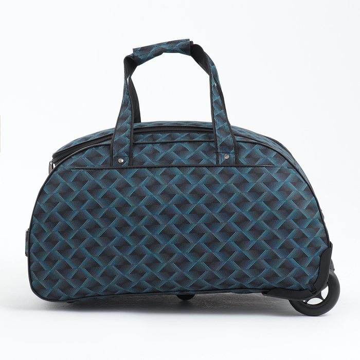 Сумка дорожная на колёсах, отдел на молнии, наружный карман, цвет серый