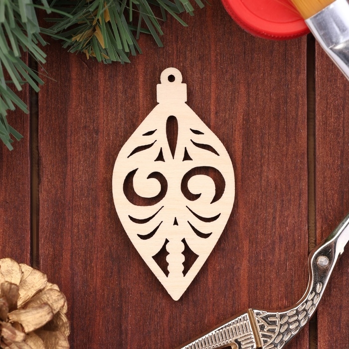 Новый год. Набор заготовок для творчества символ года "Новогодние украшения 2025",12 шт,4,5 х 4,5см