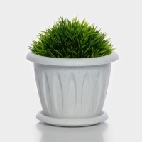 Горшок с поддоном &laquo;Фелиция&raquo;, 900 мл, цвет мраморный