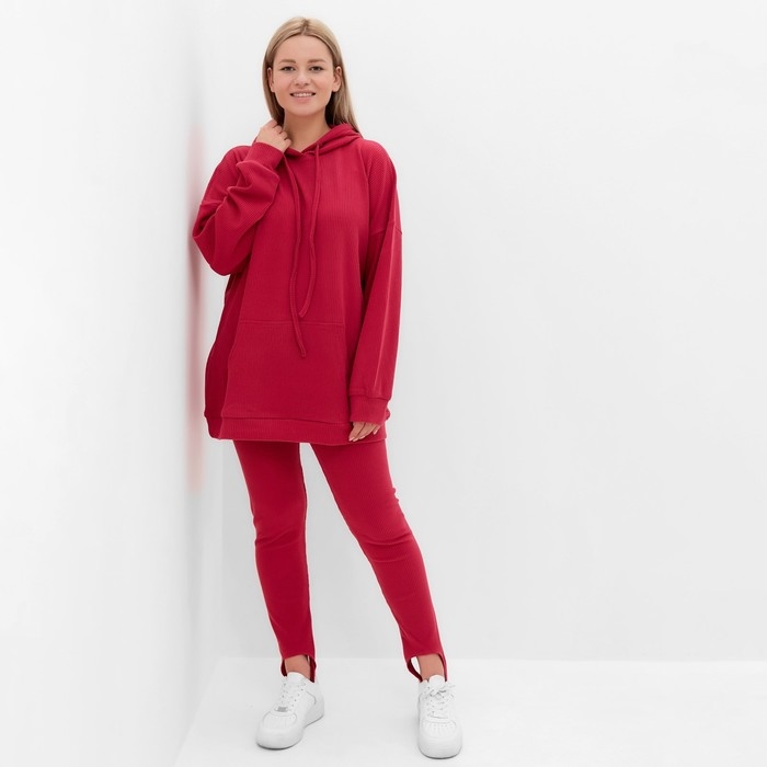Костюм женский (толстовка/легинсы), цвет фуксия, размер 50 Костюм женский (толстовка/легинсы), цвет фуксия, размер 50