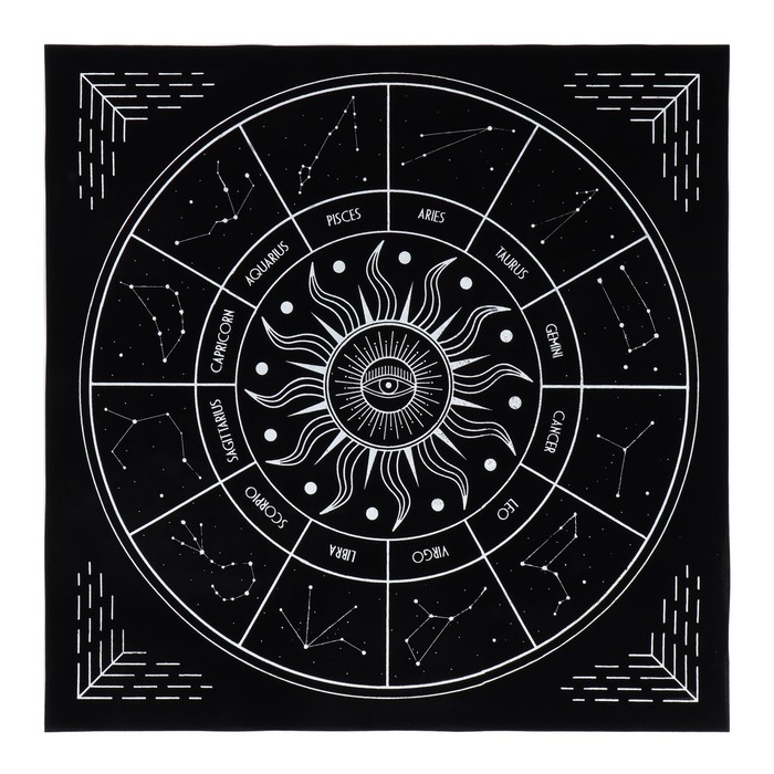 Скатерть для гадания бархатная &laquo;Звездный путь&raquo;, 50х50 см, 16+