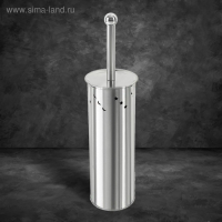 Ёршик для унитаза с подставкой &laquo;Звёзды&raquo;, 9&times;10&times;40 см, цвет хром