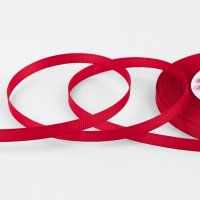 Лента репсовая, 6 мм, 23 &plusmn; 1 м, цвет тёмно-красный №33