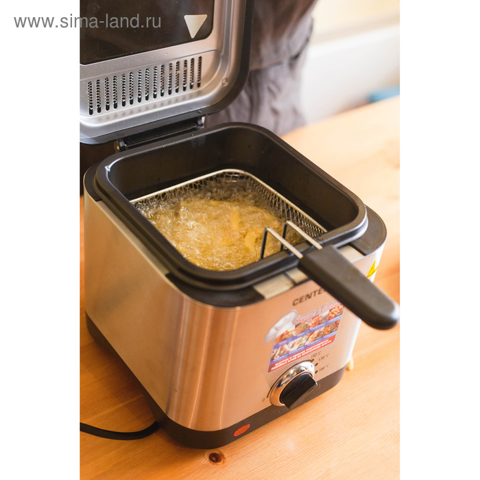 Фритюрница Centek CT-1430, 900 Вт, 1.5 л , антипригарная чаша, серебристая Фритюрница Centek CT-1430, 900 Вт, 1.5 л , антипригарная чаша, серебристая