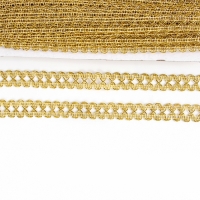Тесьма &laquo;Ажурная&raquo; золотая, ширина 1,5 см, намотка 25 метров