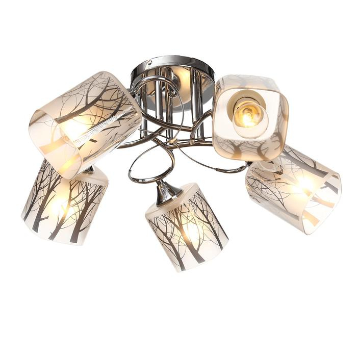 Люстра ГАЛЛОП 430551 5хE27 60Вт хром 40х40х20 см