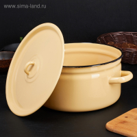 Кастрюля эмалированная, 5,5 л, без деколи, цвет МИКС Кастрюля эмалированная, 5,5 л, без деколи, цвет МИКС