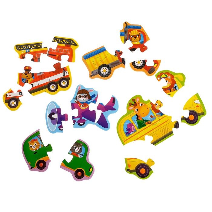 Макси- пазлы &laquo;Транспорт&raquo;, 5 пазлов, 20 деталей