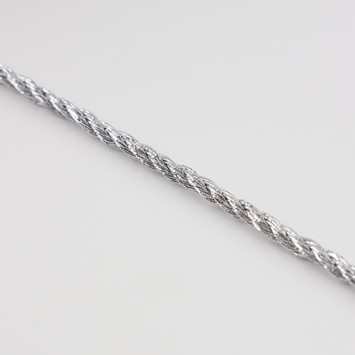 Нить для плетения, d = 4 мм, 15 ± 1 м, цвет серебряный Нить для плетения, d = 4 мм, 15 ± 1 м, цвет серебряный