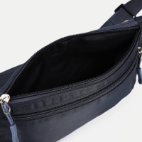 Поясная сумка на молнии, наружный карман, разъем для USB, цвет тёмно-серый Поясная сумка на молнии, наружный карман, разъем для USB, цвет тёмно-серый