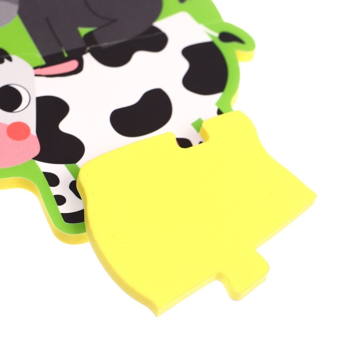 Мягкий пазл для малышей &laquo;Пирамидка: Животные фермы&raquo;, 5 деталей, Крошка Я