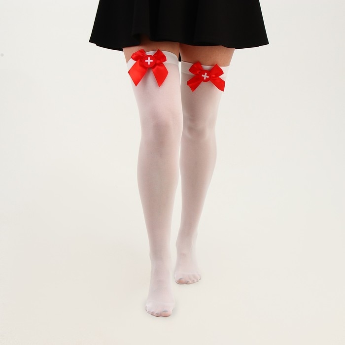 Карнавальные чулки &laquo;Медсестра&raquo;, размер М