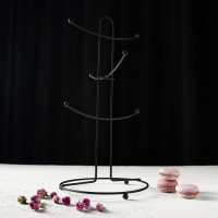 Подставка для кружек Доляна, на 6 предметов, 16×16×36,5 см, цвет чёрный Подставка для кружек Доляна, на 6 предметов, 16×16×36,5 см, цвет чёрный