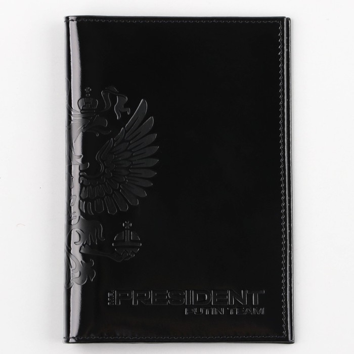 Обложка для паспорта 5131 Mr.President, цвет чёрный, натуральная кожа Обложка для паспорта 5131 Mr.President, цвет чёрный, натуральная кожа