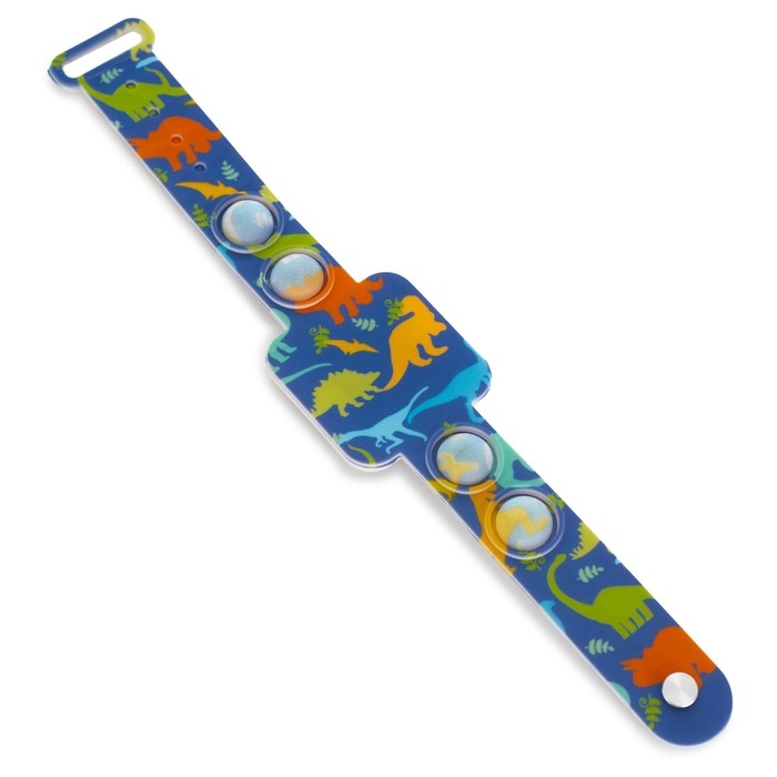 Часы наручные электронные, детские, Часы наручные электронные, детские, "Динозавры", ремешок pop-it, l-25.4 см