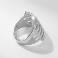 Кольцо металл «Тренд» пять линий, цвет серебро, размер 16 Кольцо металл «Тренд» пять линий, цвет серебро, размер 16