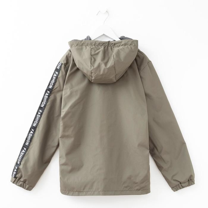 Ветровка детская, цвет хаки, рост 128-134 см
