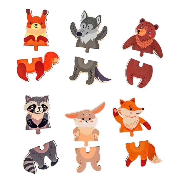 Пазлы &laquo;Кто живет в лесу&raquo; 12 эл.