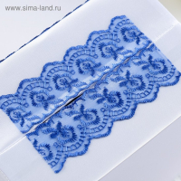 Коробка для денег &laquo;Семейный банк&raquo; с синим кружевом