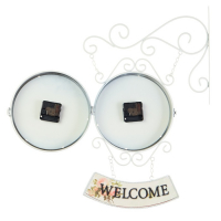 Часы настенные двусторонние, на подвесе "WELCOME", d-23 см, 47 х 31 см, 2 АА, белые Часы настенные двусторонние, на подвесе "WELCOME", d-23 см, 47 х 31 см, 2 АА, белые