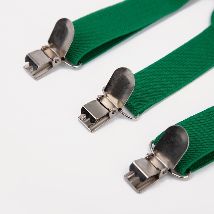 Подтяжки детские &laquo;Выбражулька&raquo;, ширина 2.5 см, бабочка, цвет зелёный