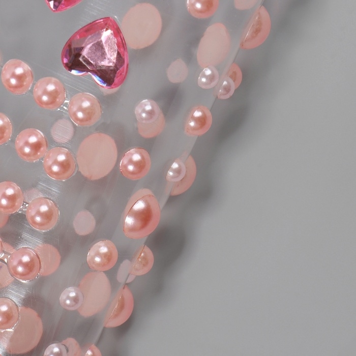 Стразы и жемчуг самоклеящиеся &laquo;Ассорти&raquo;, фигурные, 153 шт на листе, цвет розовый