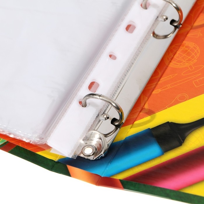 Папка школьная на кольцах &laquo;Портфолио школьника&raquo;, 6 листов-разделителей, 24,5 х 32 см.