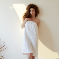 Парео вафельное банное Этель &laquo;Boho&raquo; 80*145 см. цв. белый, 100% хл, 290 г/м2