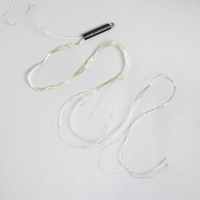 Гирлянда &laquo;Дреды&raquo; 1.5 м, IP20, серебристая нить, 125 LED, свечение тёплое белое, 12 В